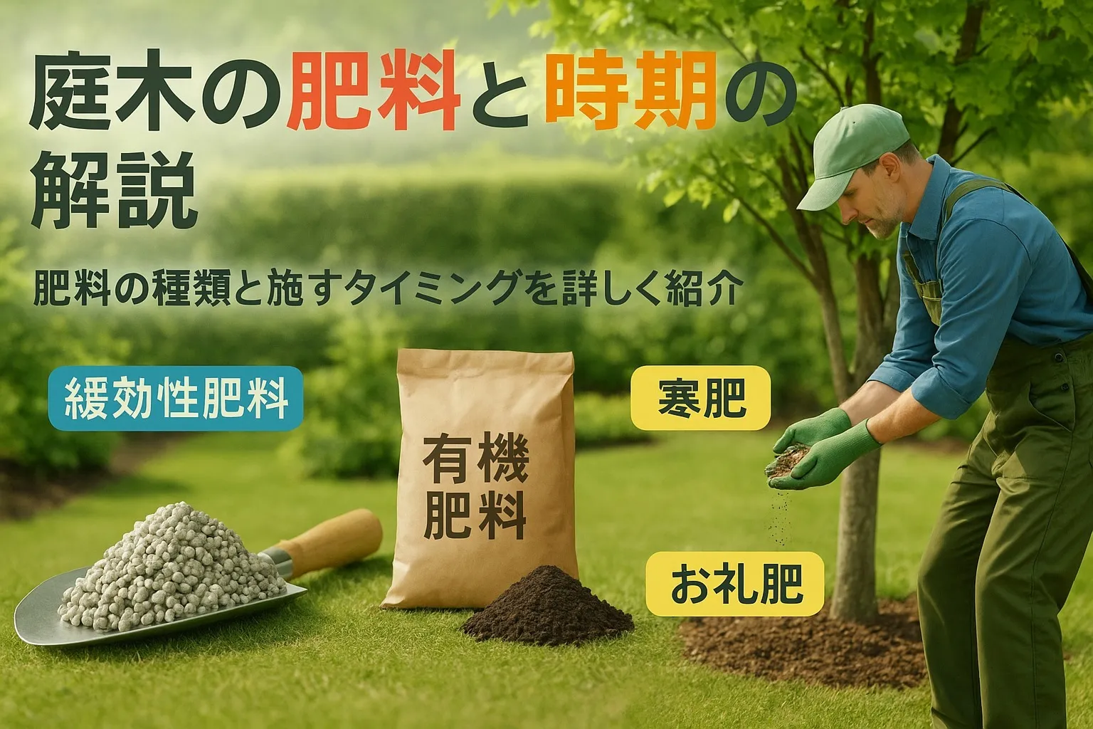 庭木の肥料の選び方と適切な時期を徹底解説